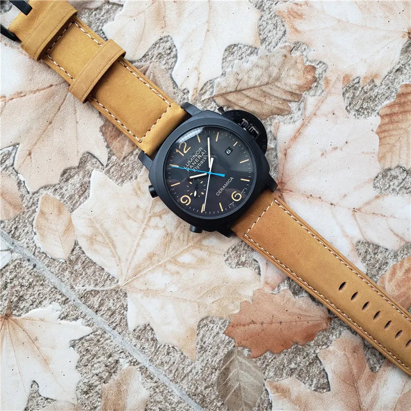 luminor Panerai Ceramica Tan Leather